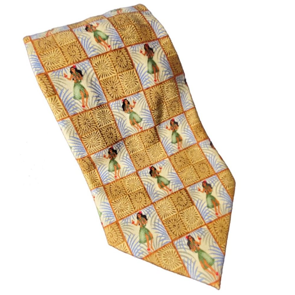 Tommy Bahama Men's Silk Hula Girl Neck Tie